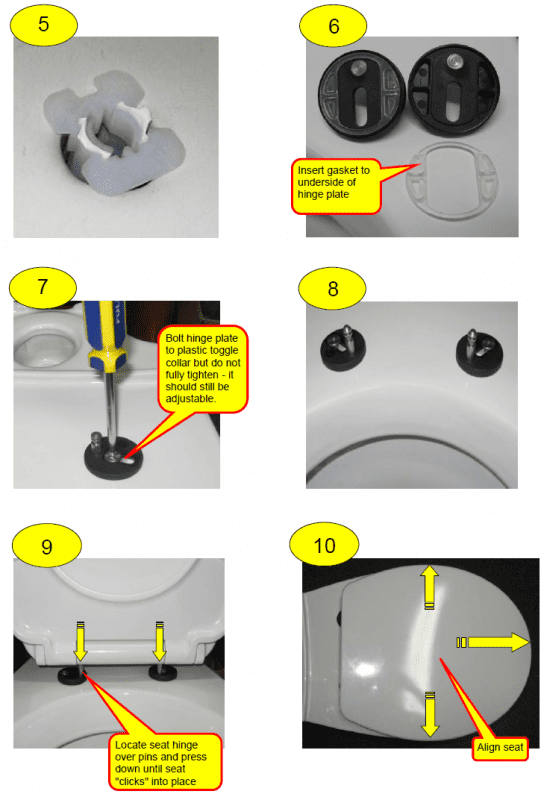 Parliament Toilet Seat Inslallation technical guide